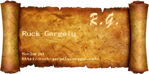 Ruck Gergely névjegykártya