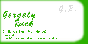 gergely ruck business card